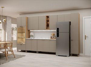 Cozinha Modulada Vitra Freijo/Mocca