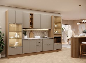 Cozinha Modulada Vitra Freijo/Mocca