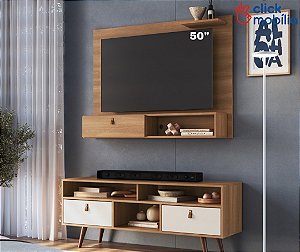 Rack e Painel Freijo/Off White