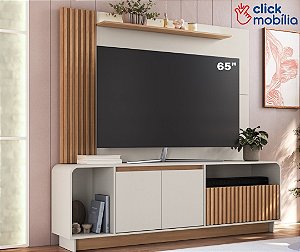 Rack e Painel Freijo/Off White
