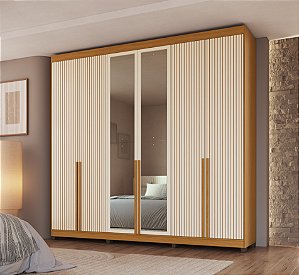 Roupeiro Newton Nature/Champagne 100% MDF