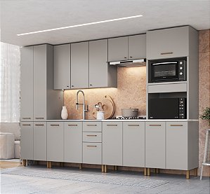 Cozinha Sardenha Cinza 100% MDF