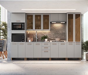 Cozinha Sardenha Cinza 100% MDF