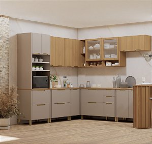 Cozinha Lumina Cinnamon/Freijo 100% MDF