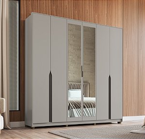 Roupeiro Voltaire Cinza 100% MDF