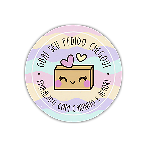 Adesivo - Oba seu pedido chegou! - Modelo 1 -100 unidades