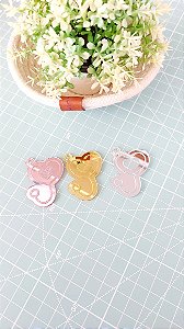 Pingente em acrílico estetóscopio