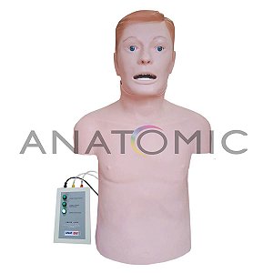 Simulador, Torso Adulto para Treino de RCP e Intubação - TGD-4005-I