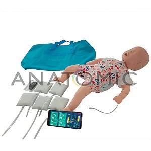 Manequim Bebê Simulador para Treino de RCP e Manobra de Heimlich com Aplicativo TGD-4005-B - Anatomic