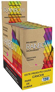 Tabaco para cigarro Rainbow Golden Brown 100% Orgânico Box 6un