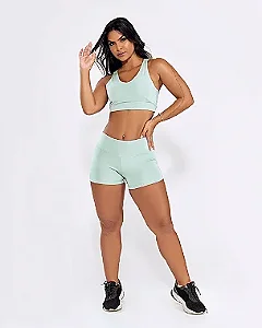 SHORT E TOP BASIC TRANÇADO - VERDE