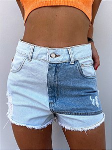 Shorts Jeans Denim Bicolor Soraya