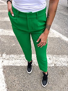 Calça Alfaiataria Feminina Marina Verde Bottega - Mini Moni