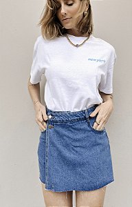 Blusa T-Shirt Branca New York - Mini Moni