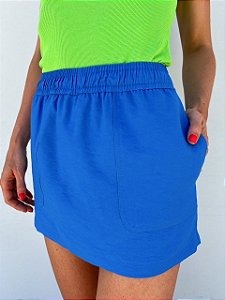 Shorts Saia Azul Perla - Mini Moni