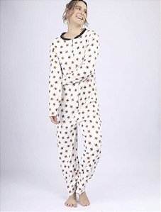 PIJAMA MONAKIDS MACACÃO FEMININO - MALHA PETTENATI - URSINHO