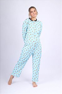 PIJAMA MONAKIDS MACACÃO FEMININO - MALHA PETTENATI - CACHORRINHO
