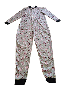 PIJAMA FEMININO URSO ROSA COR CINZA MONAKIDS