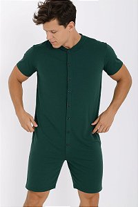 PIJAMA MACACÃO MASCULINO CURTO - TEEN E ADULTO - VERDE