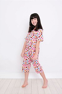 Pijama de  Verão Macaron - Meninas