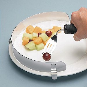 Barreira para pratos em aço inoxidável
