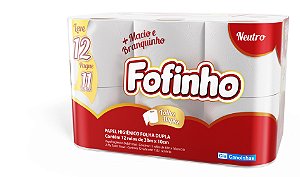 Fofinho Fardo Papel Higiênico Folha Dupla 30 m c/ 12 rolos