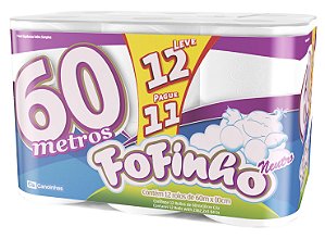 Fofinho Fardo Papel Higiênico Folha Simples 60 m c/ 12 rolos