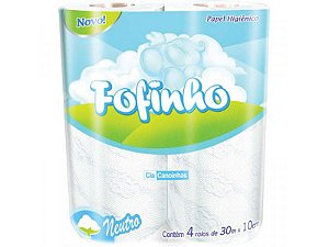 Fofinho Papel Higiênico Folha Simples 30 m c/ 04 un.