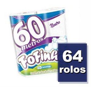 Fofinho Papel Higiênico Folha Simples 60 m c/ 64 un.