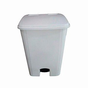 Bralimpia Coletor de Pedal 100 Litros s/ rodas Branco ou Preto