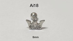 Tragus folheado 8m (bolinha 4mm)