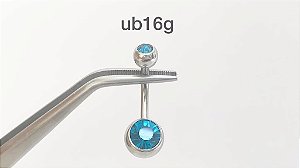 Umbigo aço azul G