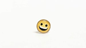 Piercing em prata emoji sorrindo 8mm