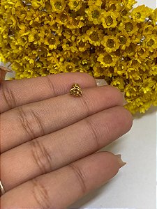 Labret abelha titânio gold 8mm