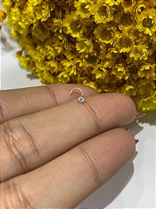 Nostril em prata 925 pedra 1.75mm com garra