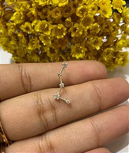 Piercing constelação de estrelas em prata 925 8mm