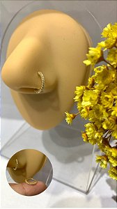 argola prata925 com banho ouro18k