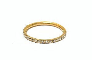 segmento cravejado titanio pvd gold 12mm