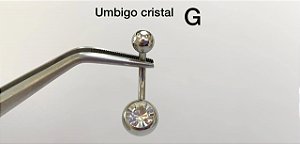 umbigo aço cristal G