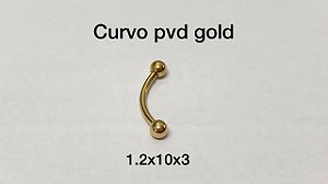 Curvo pvd gold 10mm