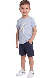 Conjunto Infantil Calvin Klein Camiseta e Bermuda