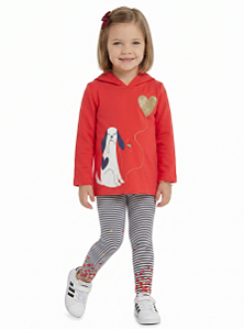 Conjunto Infantil Carter’s em Moletinho com Legging em Malha