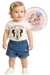 Conjunto jardineira e camiseta Baby Disney