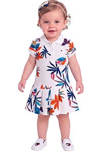 Vestido Bebê Tommy Hilfiger Polo Floral
