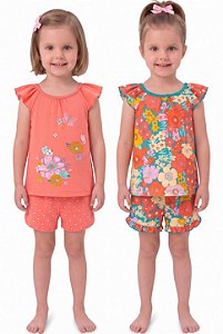 Kit Pijama Infantil Carter’s 4 Peças Floral