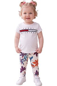 Legging Bebê Tommy Hilfiger Estampada