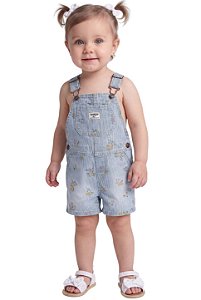 Jardineira Bebê OshKosh – Listrada com Estampa Floral