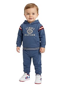 Conjunto Infantil Tommy Hilfiger – Moletom com Capuz e Calça Jogger