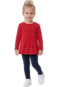 Conjunto Infantil Tommy Hilfiger Batinha e legging