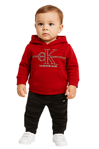 Conjunto em Moletom Baby Calvin Klein